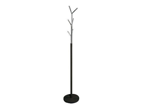 Cuier din metal, Leta Negru / Crom, H174 cm