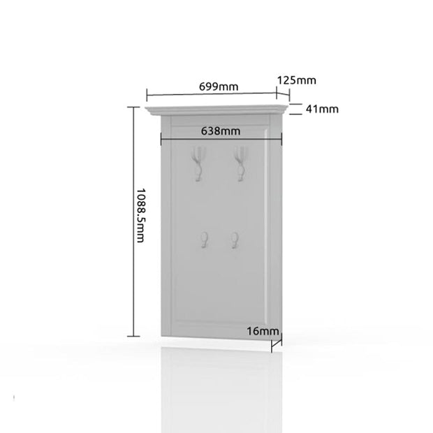 Cuier din pal si MDF, Evergreen Ivoir Mat, l70xA13xH112 cm (4)