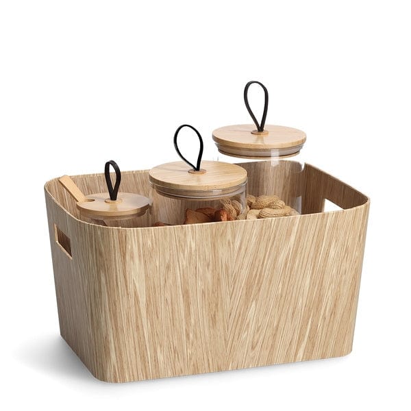 Cutie pentru depozitare, din carton, Wood Medium Natural, L34,2xl24,5xH18 cm (1)