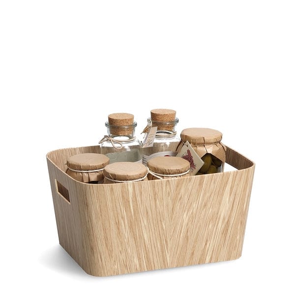 Cutie pentru depozitare, din carton, Wood Small Natural, L30,5xl22,9xH15,2 cm (1)