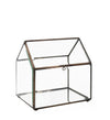 Cutie pentru depozitare din sticla si metal House Box Small Transparent / Alama, L23xl17xH22 cm