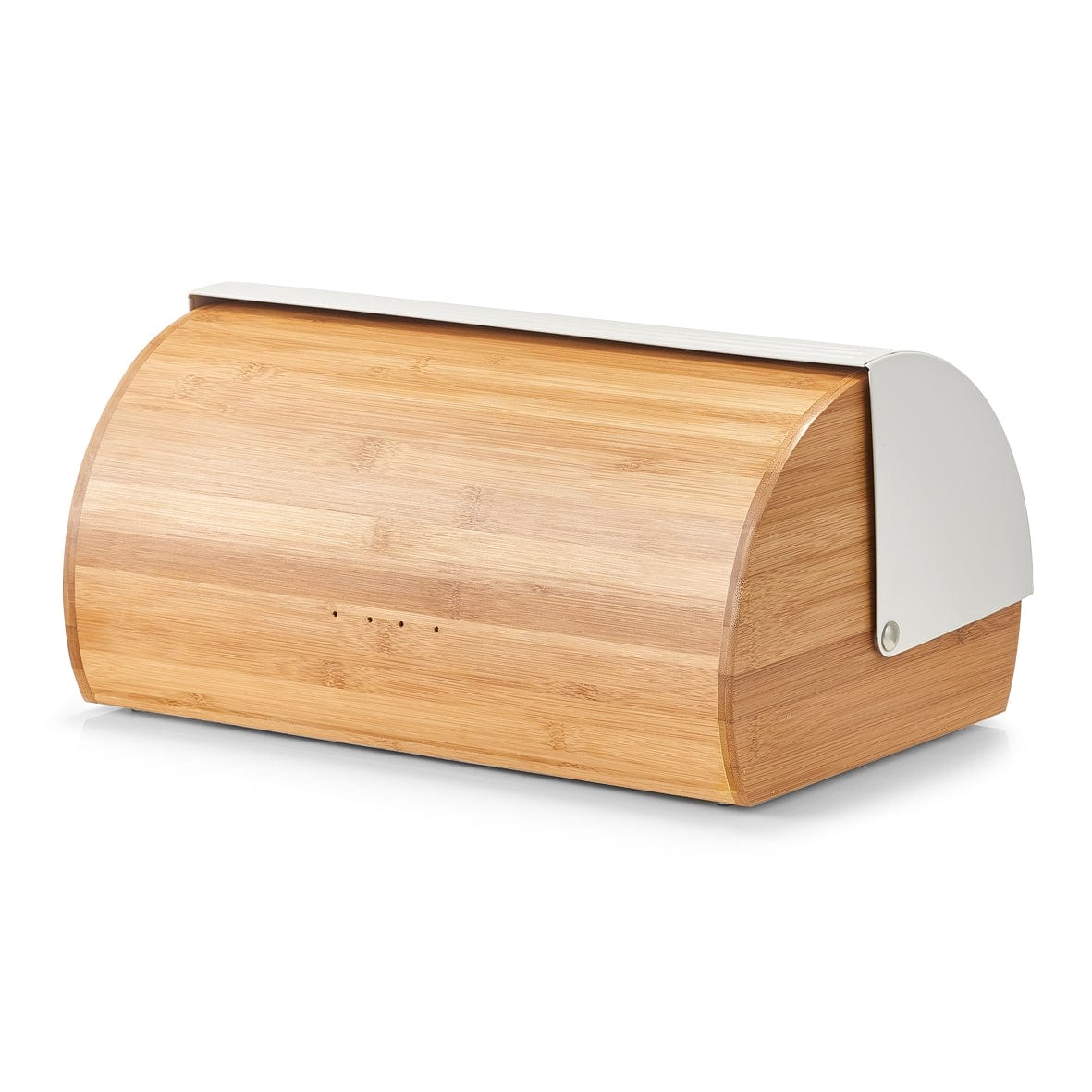 Cutie pentru paine, din bambus si metal, Bread Bin Natural / Alb, l39xA27xH19 cm (3)