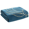 Cuvertura de pat, Lotos 7 Bleumarin / Auriu & ERFRNY-QUILT-COVER-LOTOS-VII-NAVY-BLUE-GOLD