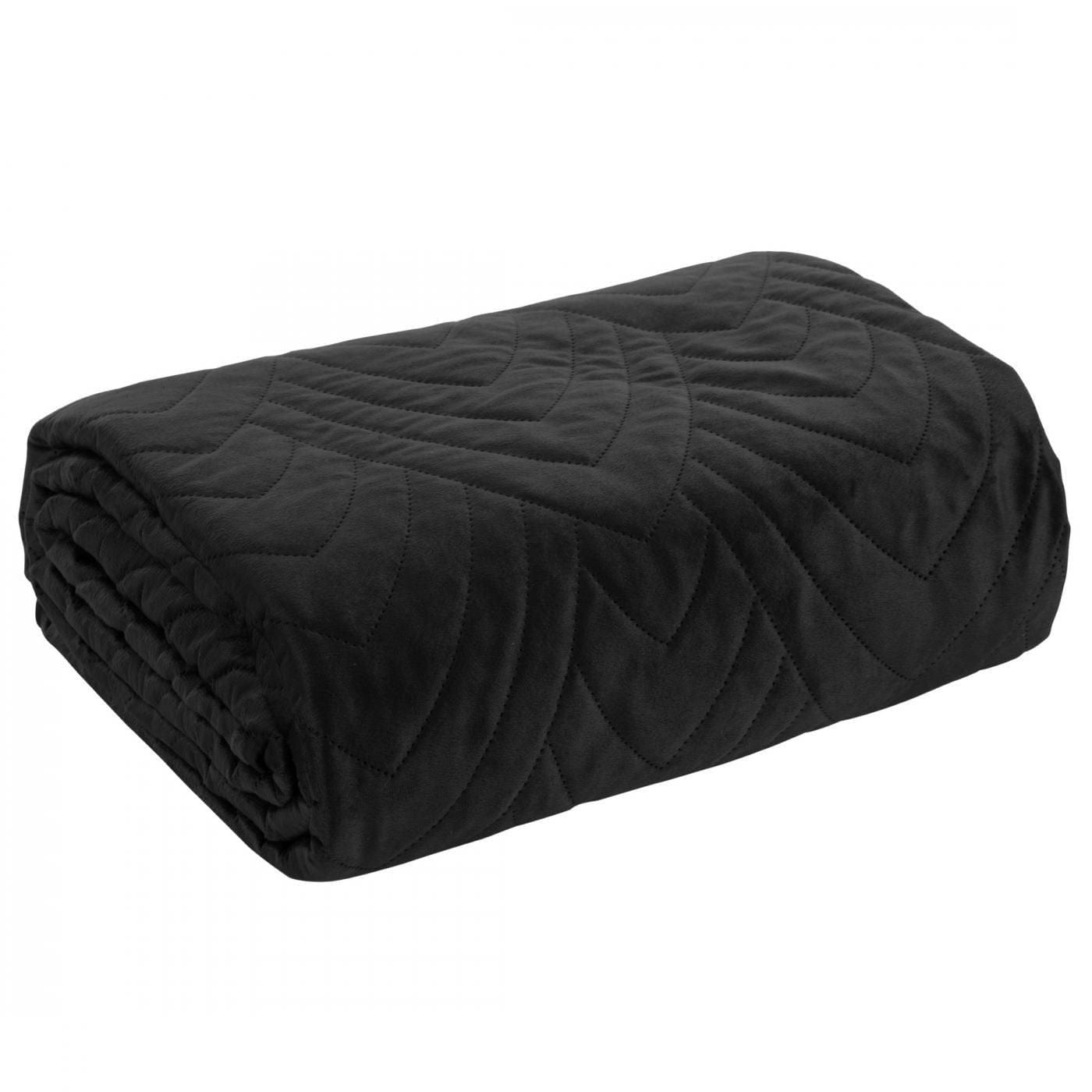 Cuvertura de pat, Luiz 3 Negru & ERFRNY-QUILT-COVER-LUIZ-III-BLACK