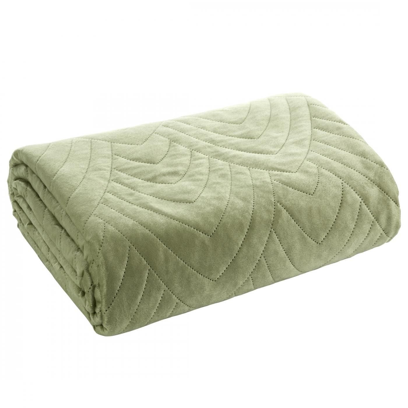 Cuvertura de pat, Luiz 3 Verde Olive & ERFRNY-QUILT-COVER-LUIZ-III-LIGHT-GREEN