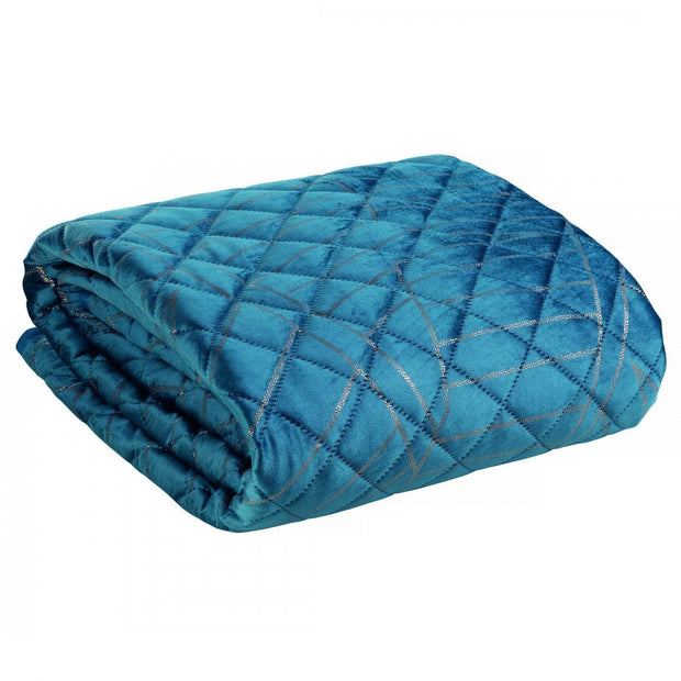 Cuvertura de pat, Musa 2 Bleumarin / Auriu & ERFRNY-QUILT-COVER-MUSA-II-NAVY-BLUE-GOLD