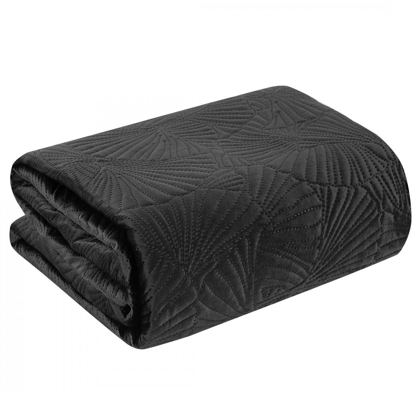 Cuvertura de pat, Musa 5 Negru & ERFRNY-QUILT-COVER-MUSA-V-BLACK