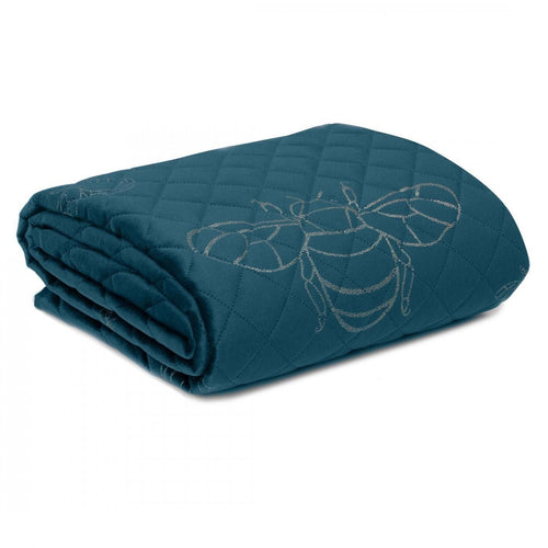 Cuvertura de pat, Stela 1 Teal & ERFRNY-QUILT-COVER-STELA-I-DARK-TURQUOISE