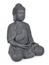 Decoratiune de gradina, din fibra de sticla, Pattaya Sitting Buddha Antracit, L52xl41xH71 cm (2)