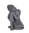 Decoratiune de gradina, din fibra de sticla, Pattaya Thinking Buddha Antracit, L35,5xl34xH50,5 cm