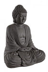 Decoratiune de gradina, din fibra de sticla si argila, Pattaya Buddha Seated Antracit, L33,5xl25xH42 cm (1)