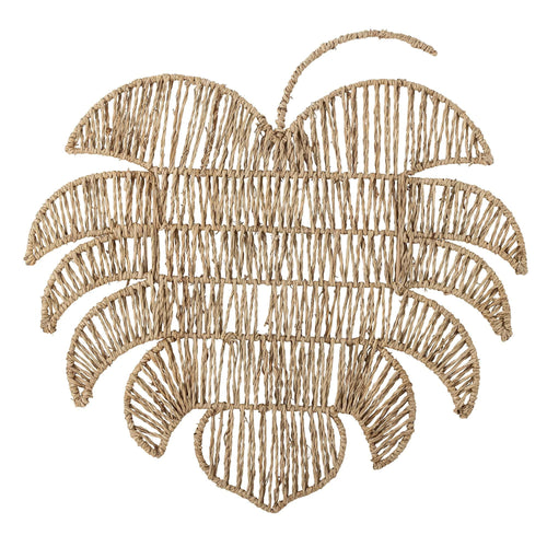 Decoratiune de perete din iarba de mare, Lunel Natural, 45 x 44 cm