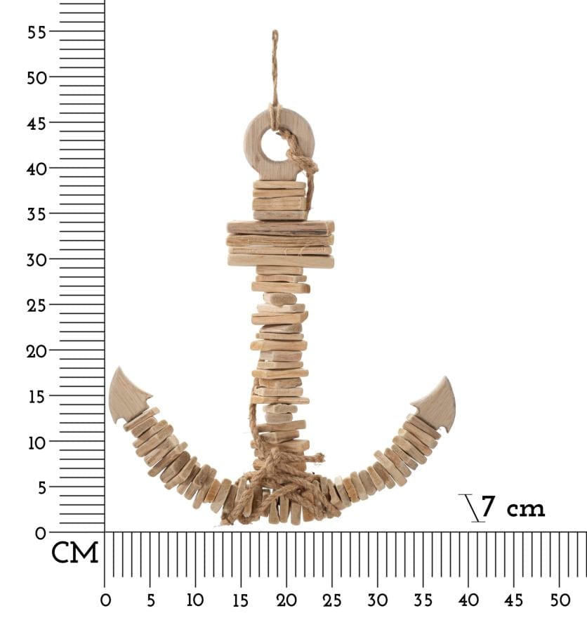 Decoratiune de perete din lemn, Anchor Natural, l39xA7xH46 cm (5)