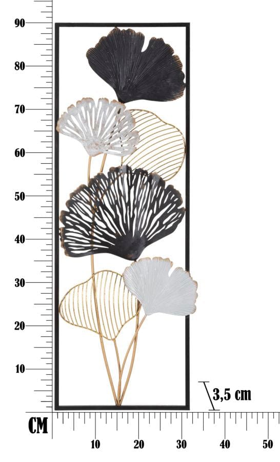 Decoratiune de perete din metal, Ory -A- Multicolor, l31xA3,5xH90 cm (5)