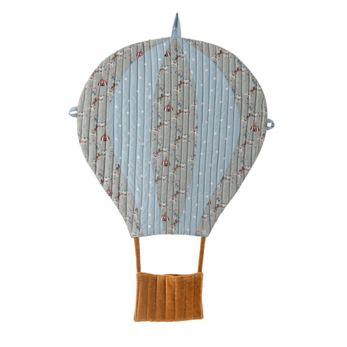 Decoratiune de perete din textil, Ballon Albastru, 45 x 60 cm