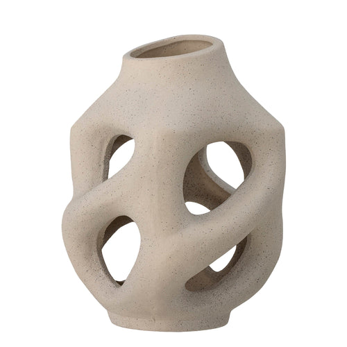 Decoratiune din ceramica, Serife Natural, L16,5xl16,5xH23,5 cm