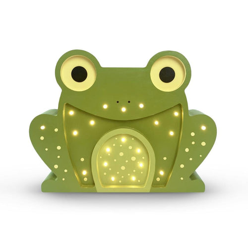 Decoratiune din lemn cu LED, Frog Multicolor, L35xl5,5xH26,5 cm