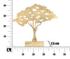 Decoratiune metalica, Leaf Tree Plan Auriu, L43,5xl8xH41,5 cm (7)