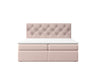 Pat rabatabil cu lada de depozitare, tapitat cu stofa, Delight Boxspring Velvet Roz (2)