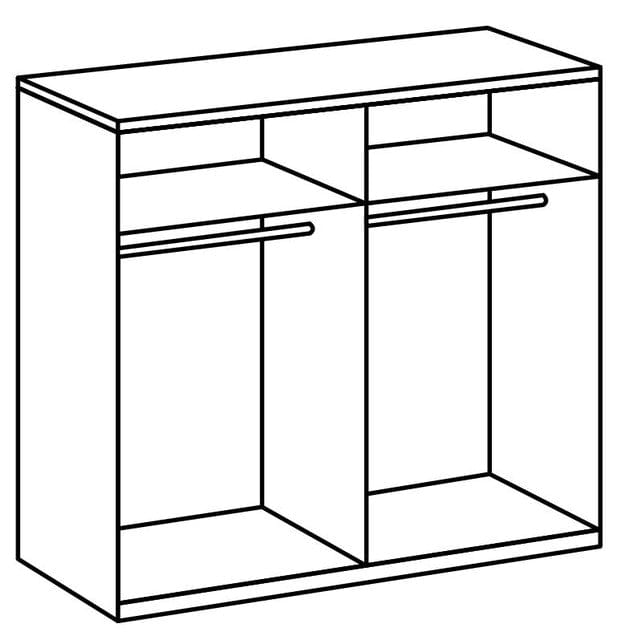 Dulap din pal si MDF, cu 2 usi glisante, Andorra Alb, l200xA65xH216 cm (2)