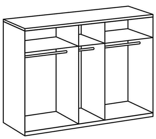 Dulap din pal si MDF, cu 5 usi, Andorra Grafit / Stejar Artisan, l250xA58xH216 cm (2)