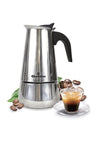 Inde Soler Hispania Espressor manual din otel inoxidabil, 4 cesti, Quttin Argintiu