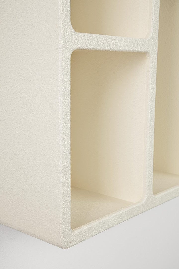 Etajera suspendata din MDF, Creamy Alb, l80xA24xH60 cm (2)