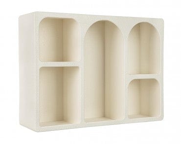 Etajera suspendata din MDF, Creamy Alb, l80xA24xH60 cm (3)