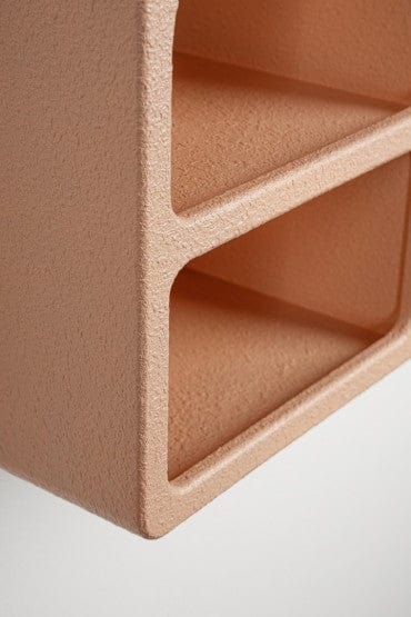 Etajera suspendata din MDF, Creamy Caramiziu, l40xA20xH48 cm (5)