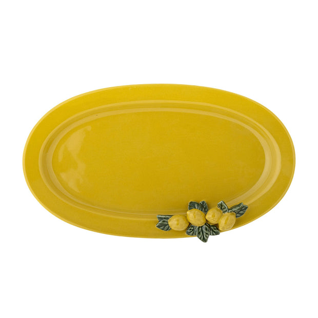 Bloomingville Farfurie din ceramica, Limone Galben, L36xl21xH5 cm