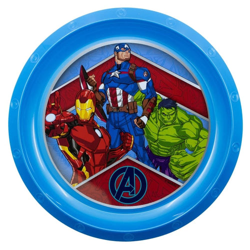 Farfurie pentru copii din plastic, Avengers Multicolor, Ø21.5xH1.9 cm