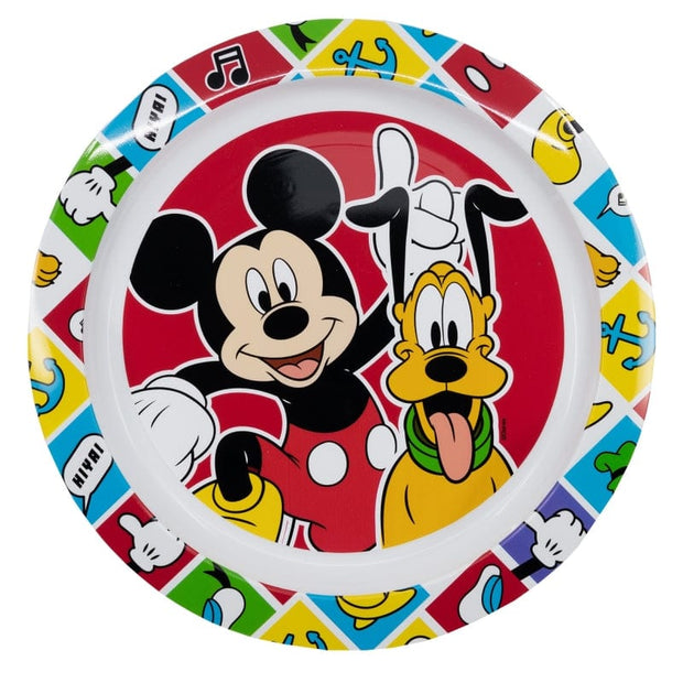 Farfurie pentru copii din plastic, Mickey Mouse Multicolor, Ø23.1xH2 cm