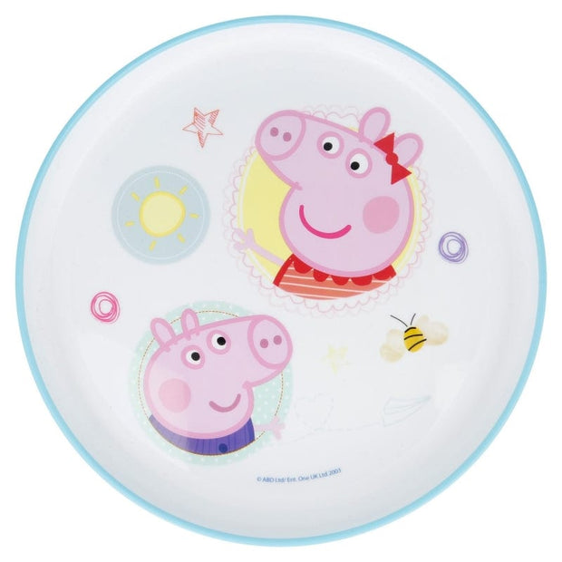 Farfurie pentru copii din plastic, Peppa Pig Multicolor, Ø19.6xH2.5 cm