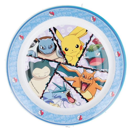 Farfurie pentru copii din plastic, Pokemon Multicolor, Ø23.1xH2 cm