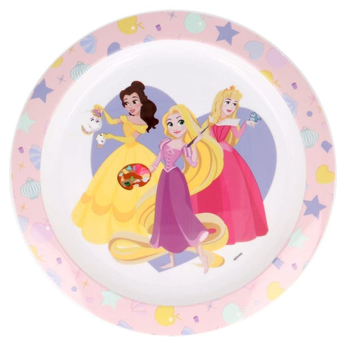 Farfurie pentru copii din plastic, Princesses Multicolor, Ø23.1xH2 cm