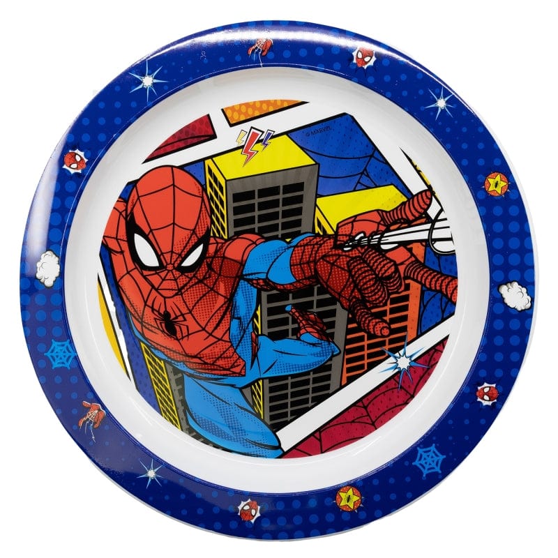 Farfurie pentru copii din plastic, Spider-Man Multicolor, Ø23.1xH2 cm