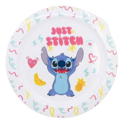 Farfurie pentru copii din plastic, Stitch Multicolor, Ø23.1xH2 cm