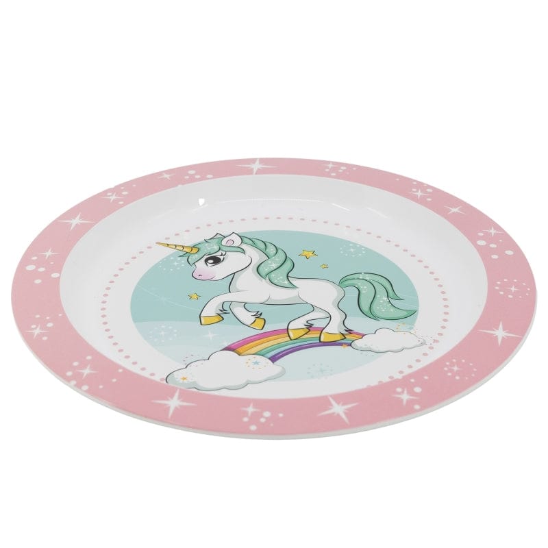 Farfurie pentru copii din plastic, Unicorn Multicolor, Ø23.1xH2 cm (1)