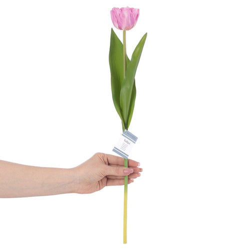 Decoking Fir floare artificiala, Tulipi Lila / Verde, H50 cm