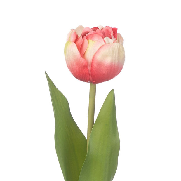 Decoking Fir floare artificiala, Tulipi Roz / Verde, H50 cm