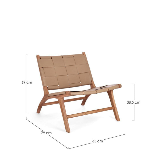 Fotoliu Fix tapitat cu piele naturala, Joanna Cappuccino, l65xA79xH69 cm (2)