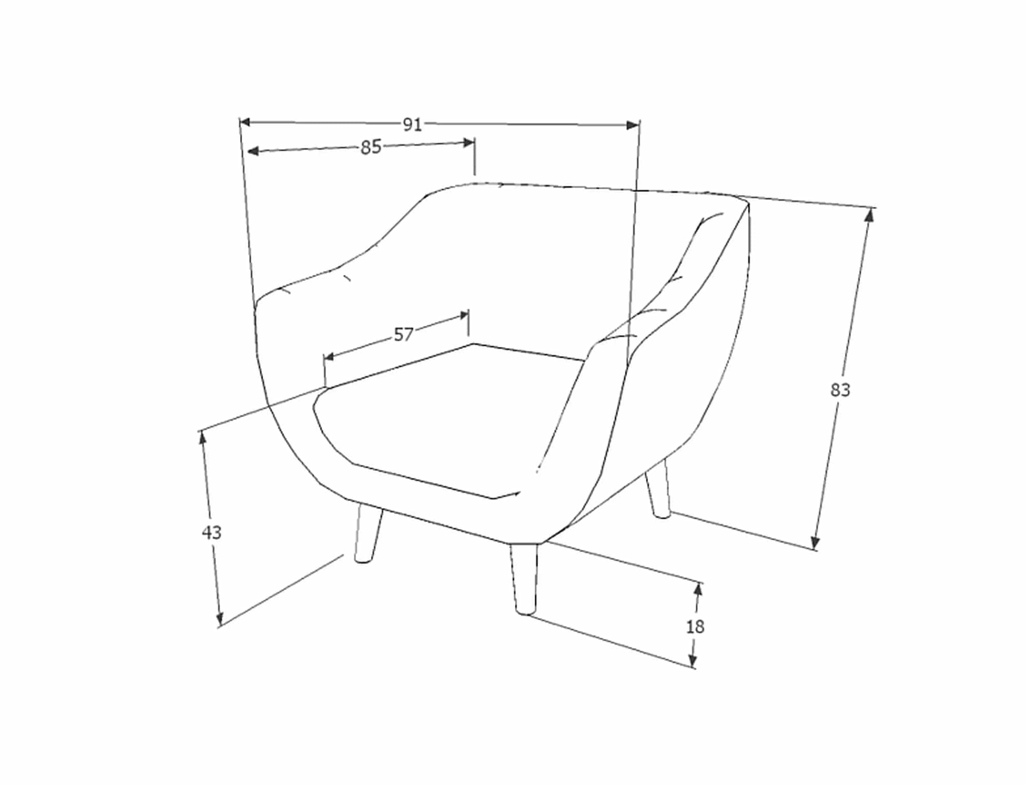 Fotoliu Fix tapitat cu stofa, Elite 1 Velvet Gri / Wenge, l91xA85xH83 cm (1)