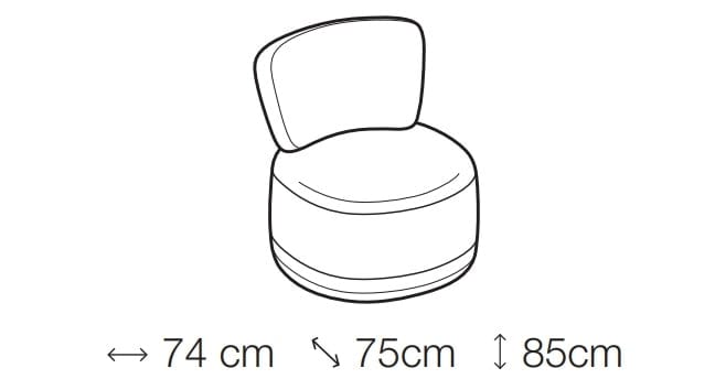 Fotoliu fix tapitat cu stofa Tanger, l74xA75xH85 cm (2)