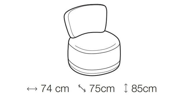 Fotoliu fix tapitat cu stofa Tanger, l74xA75xH85 cm (2)