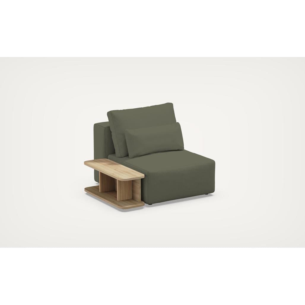 Fotoliu Modular tapitat cu stofa + Masa de cafea Inclusa, Riposo Ottimo Verde Olive, l105xA105xH85 cm (3)