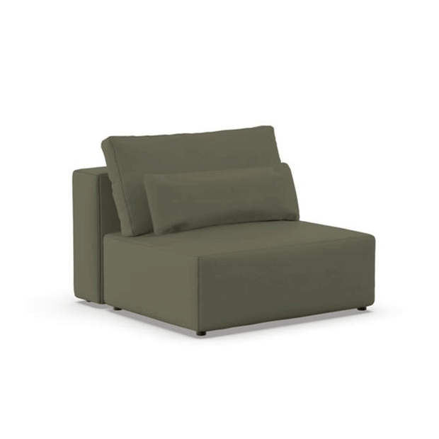 Fotoliu Modular tapitat cu stofa, Riposo Grande Verde Olive, l100xA105xH85 cm