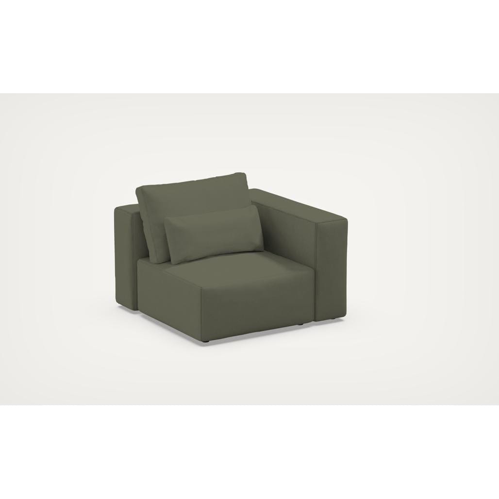 Fotoliu Modular tapitat cu stofa, Riposo Ottimo Verde Olive, l105xA105xH85 cm (2)