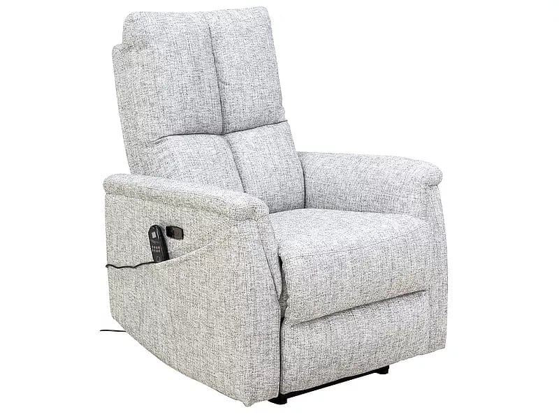 Fotoliu Recliner cu mecanism electric si functie masaj, tapitat cu stofa, Neptun M Gri / Negru, l76xA94xH96 cm