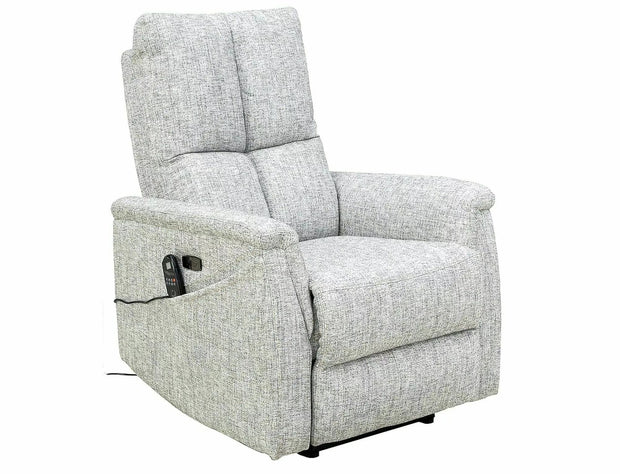 Fotoliu Recliner cu mecanism electric si functie masaj, tapitat cu stofa, Neptun M Gri / Negru, l76xA94xH96 cm (1)