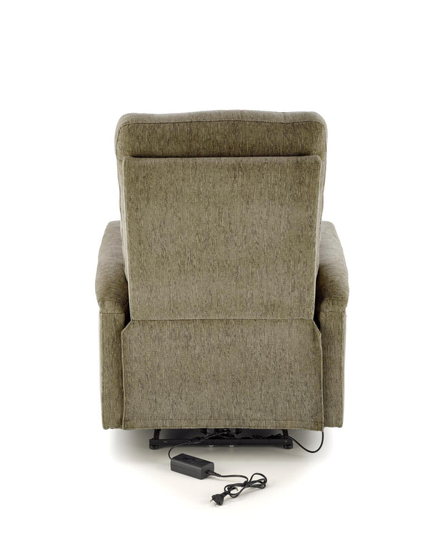 Fotoliu Recliner cu mecanism electric, tapitat cu stofa, Jamal Verde, l80xA90xH105 cm (3)